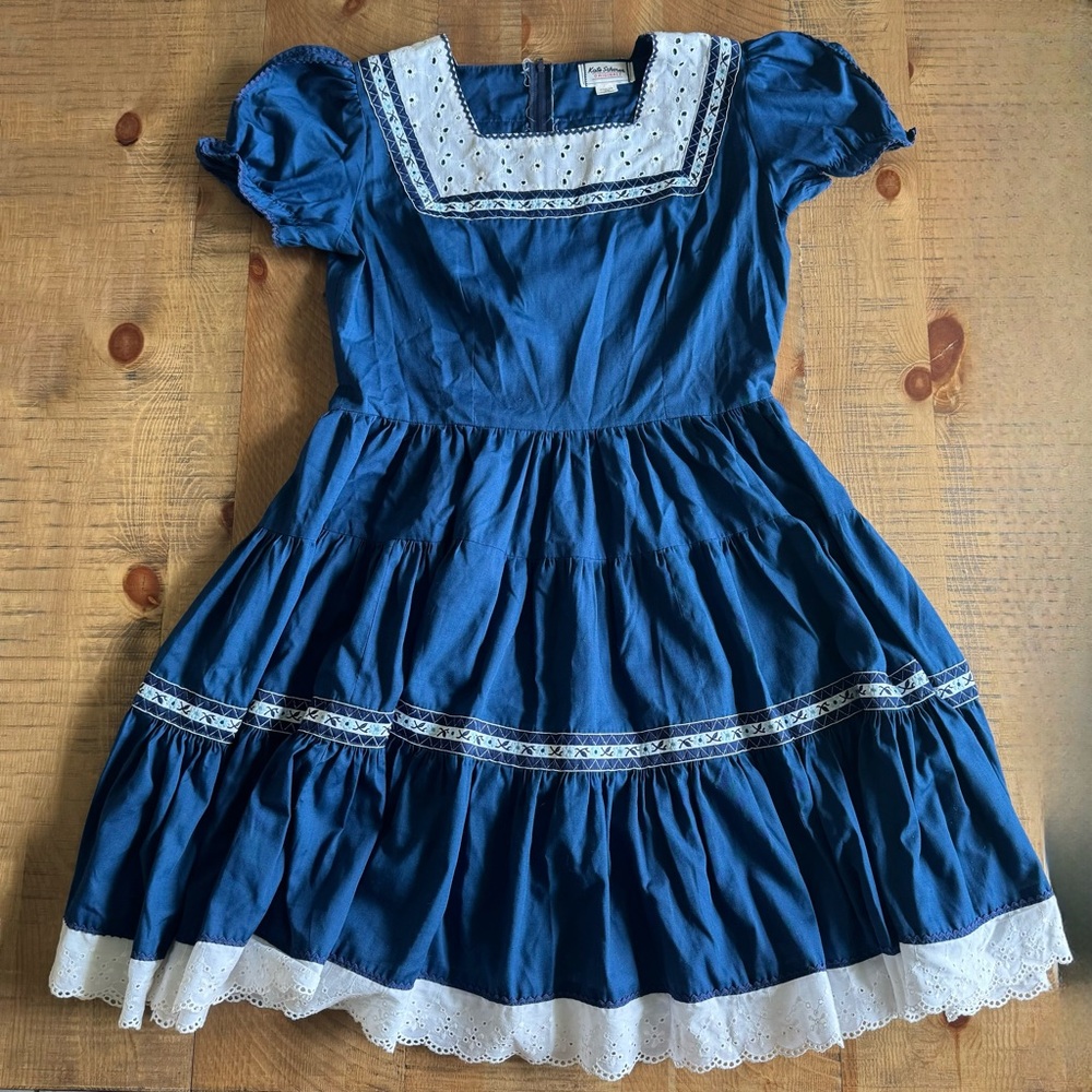 70s Kate Schorer Vintage Prairie Women's Dance Dress | Costume